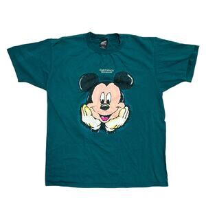 Vintage Disney Mickey Mouse Gatlinburg TN Green T-Shirt XL